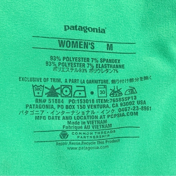Patagonia Shorts M 2.5” Inseam Green Teal Drawstring Two Tone Pockets - Picture 5 of 8